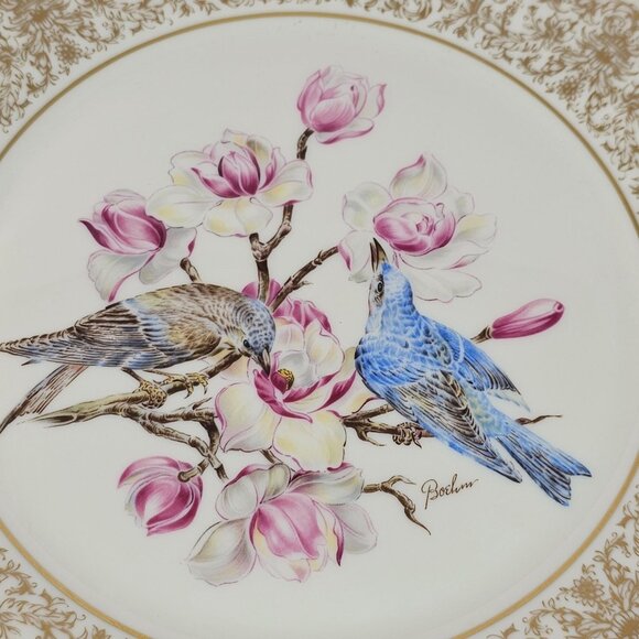 Lenox 1972 Mountain Bluebird Limited Edition Plate By Edward Marshall Boehm - Picture 2 of 8